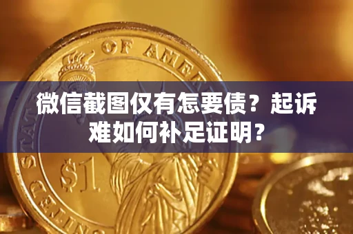 济南微信截图仅有怎要债？起诉难如何补足证明？