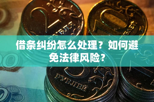 济南借条纠纷怎么处理？如何避免法律风险？